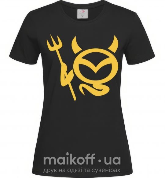 Жіноча футболка Devil Mazda Чорний фото