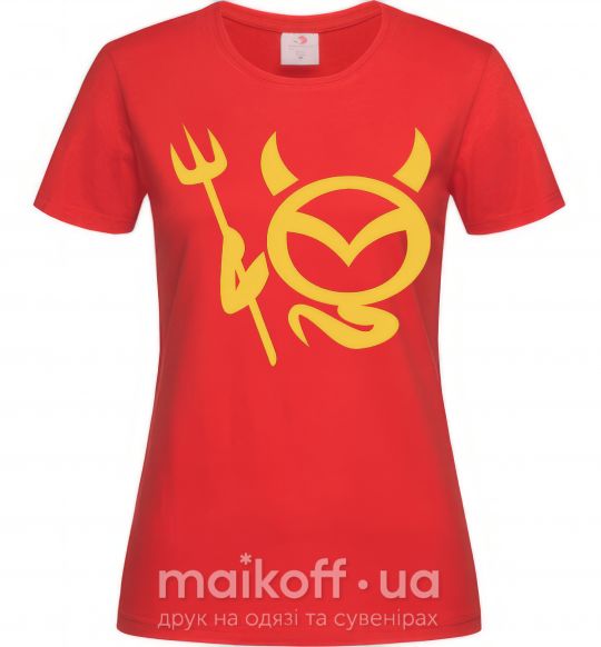 Женская футболка Devil Mazda Красный фото