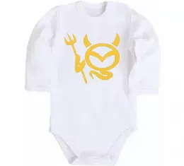 Дитячий бодік Devil Mazda Білий фото