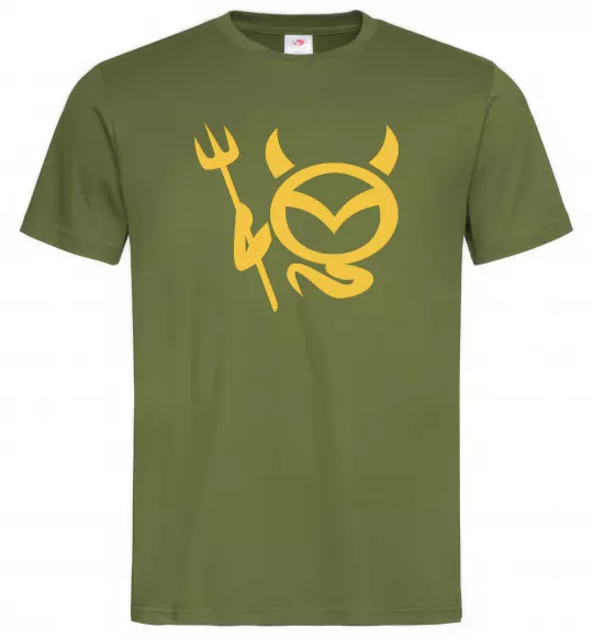 Мужская футболка Devil Mazda Оливковый фото