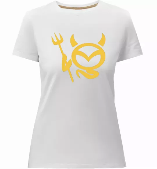 Жіноча преміум футболка Devil Mazda Білий фото