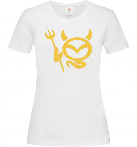 Женская футболка Devil Mazda Белый фото