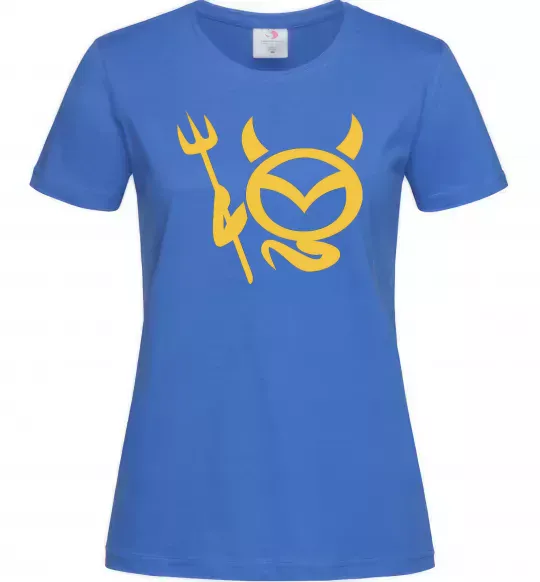 Женская футболка Devil Mazda Ярко-синий фото