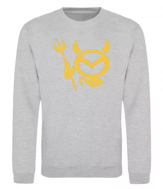 Свитшот Devil Mazda Серый меланж фото