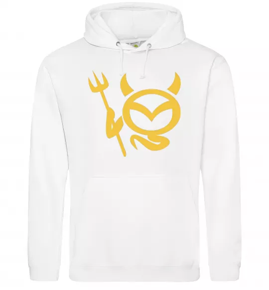 Чоловіча толстовка (худі) Devil Mazda Білий фото