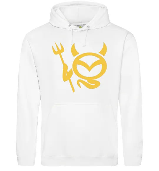 Женская толстовка (худи) Devil Mazda Белый фото