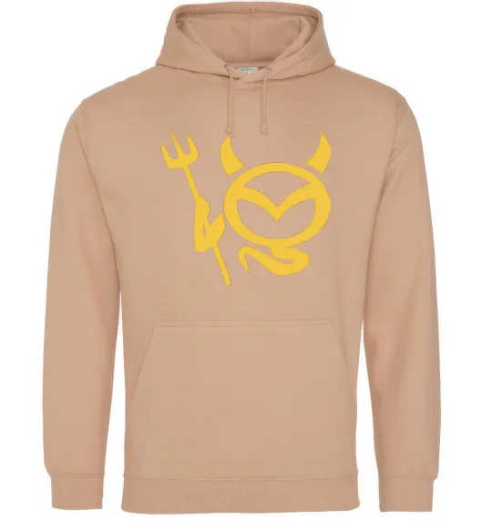 Женская толстовка (худи) Devil Mazda Песочный фото