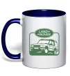 Чашка з кольоровою ручкою Land rover car Глибокий темно-синій фото