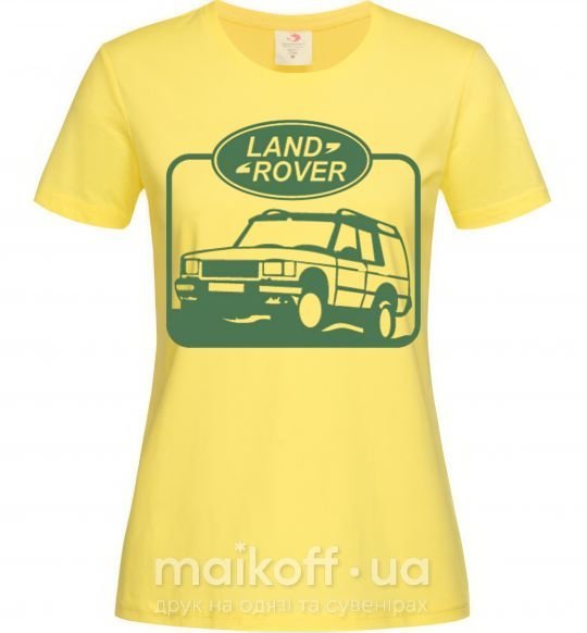 Жіноча футболка Land rover car Лимонний фото