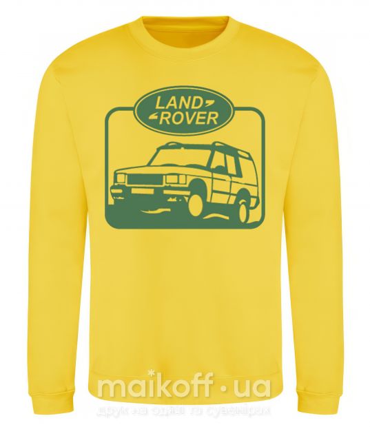 Світшот Land rover car Сонячно жовтий фото