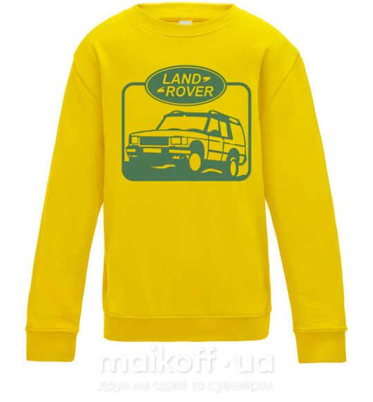 Детский Свитшот Land rover car Солнечно желтый фото