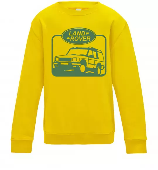Дитячий світшот Land rover car Сонячно жовтий фото
