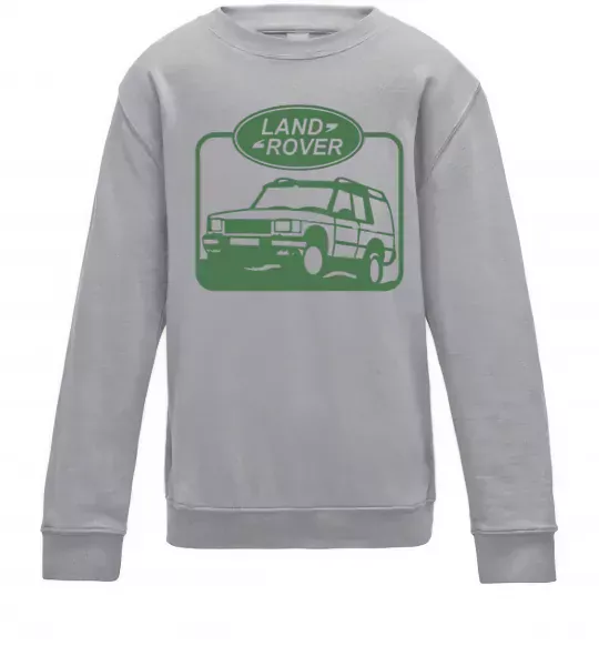 Дитячий світшот Land rover car Сірий меланж фото