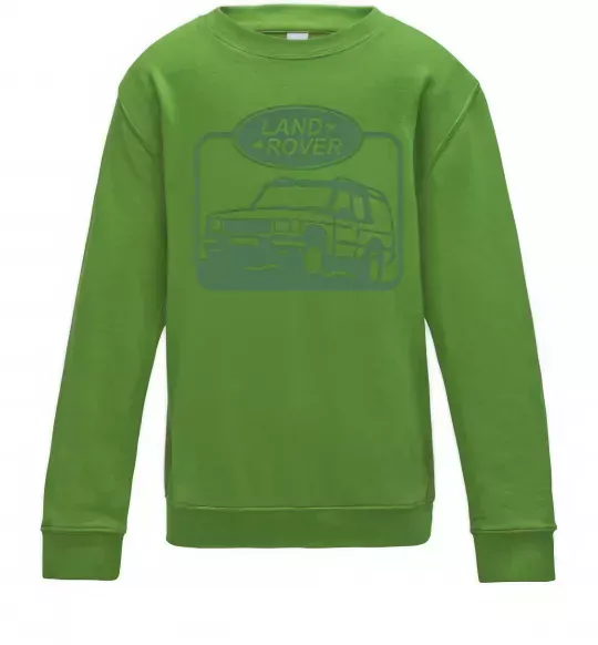 Дитячий світшот Land rover car Лаймовий фото
