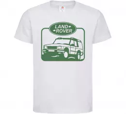Детская футболка Land rover car Белый фото