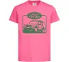 Дитяча футболка Land rover car Яскраво-рожевий Дитяча футболка Land rover car Яскраво-рожевий фото