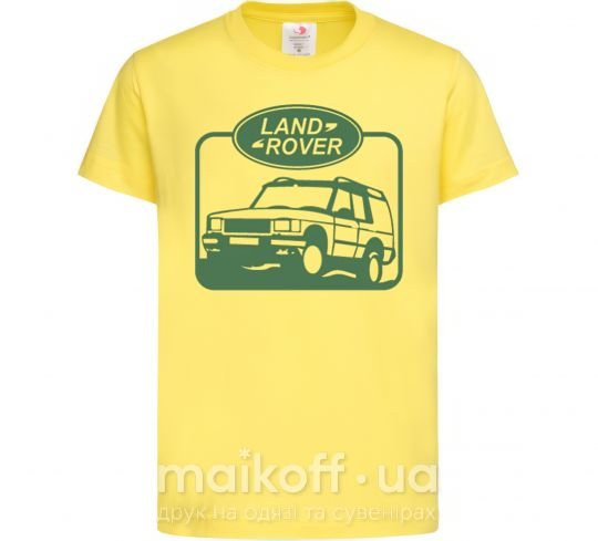 Детская футболка Land rover car Лимонный фото