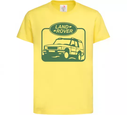 Дитяча футболка Land rover car Лимонний фото
