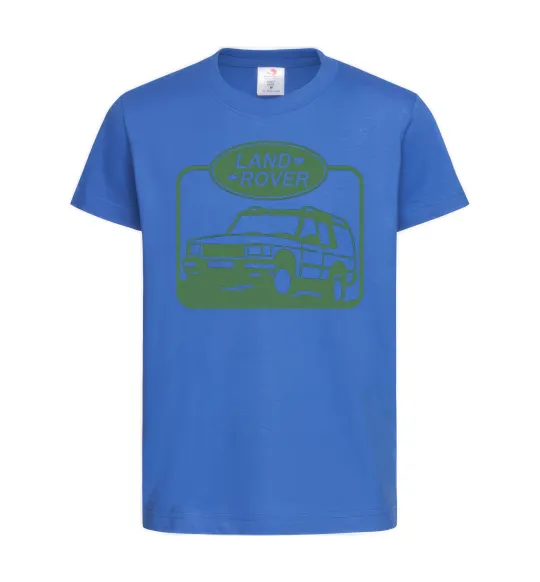 Дитяча футболка Land rover car Яскраво-синій фото