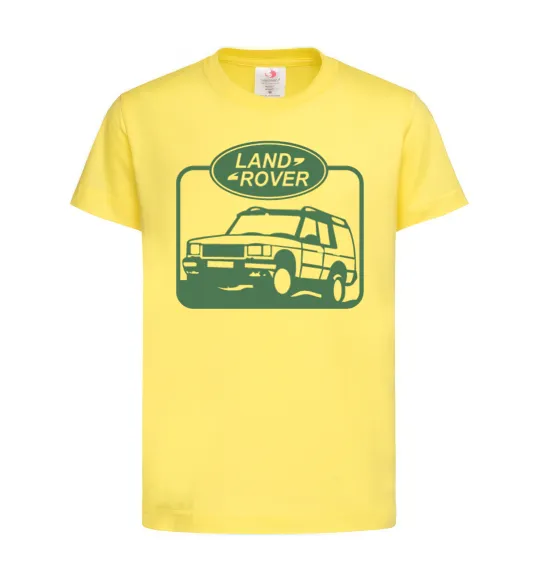 Дитяча футболка Land rover car Лимонний фото