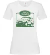 Женская футболка Land rover car Белый фото