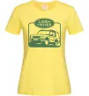 Женская футболка Land rover car Лимонный фото