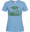 Женская футболка Land rover car Голубой фото
