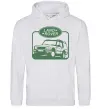 Мужская толстовка (худи) Land rover car Серый меланж фото