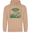 Мужская толстовка (худи) Land rover car Песочный фото