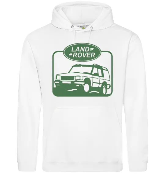 Женская толстовка (худи) Land rover car Белый фото