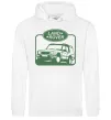 Женская толстовка (худи) Land rover car Белый фото