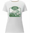 Жіноча преміум футболка Land rover car Білий фото