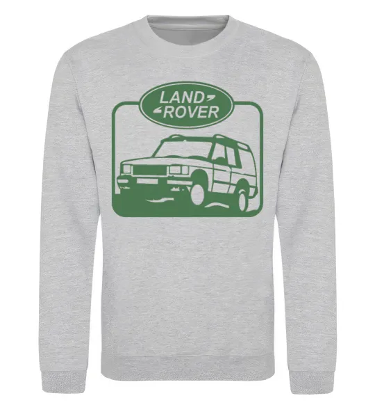 Свитшот Land rover car Серый меланж фото