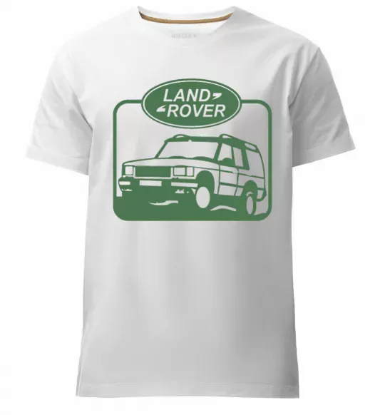Мужская премиум футболка Land rover car Белый фото
