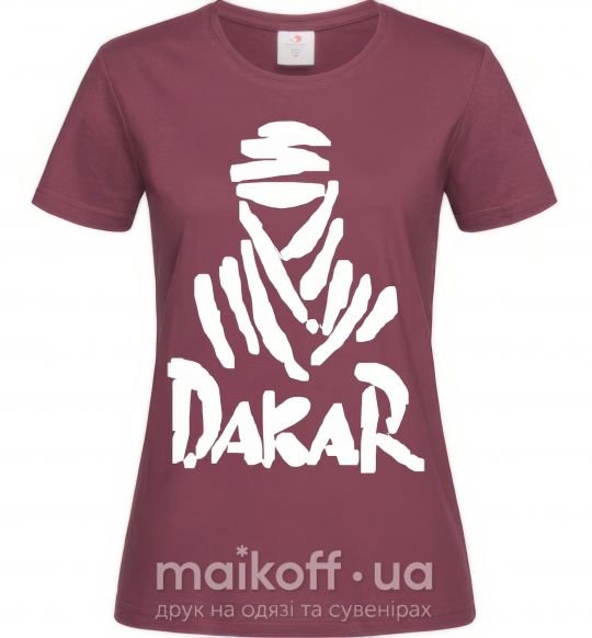 Жіноча футболка Dakar Бордовий фото