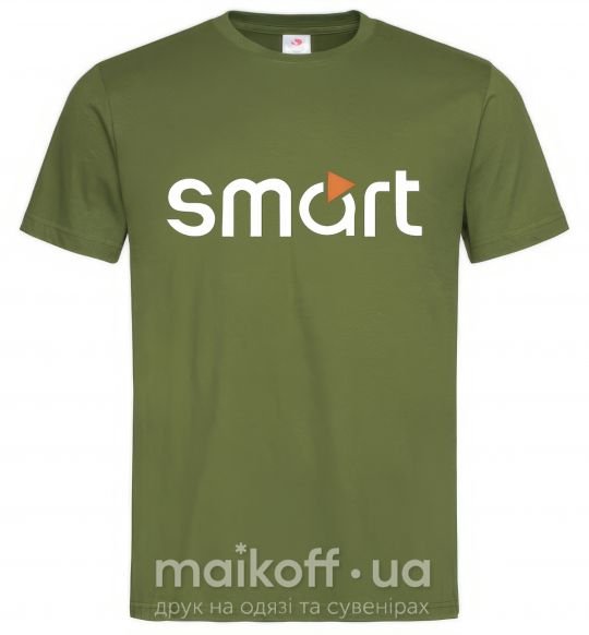Чоловіча футболка Smart logo Оливковий фото
