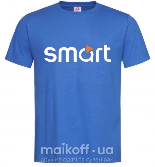 Чоловіча футболка Smart logo Яскраво-синій фото