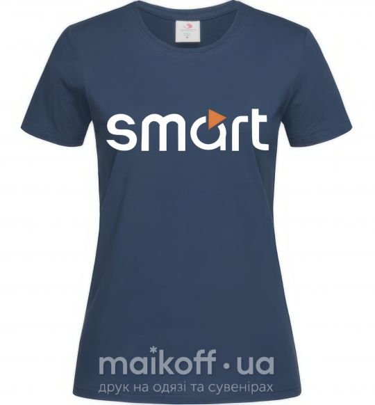 Женская футболка Smart logo Темно-синий фото