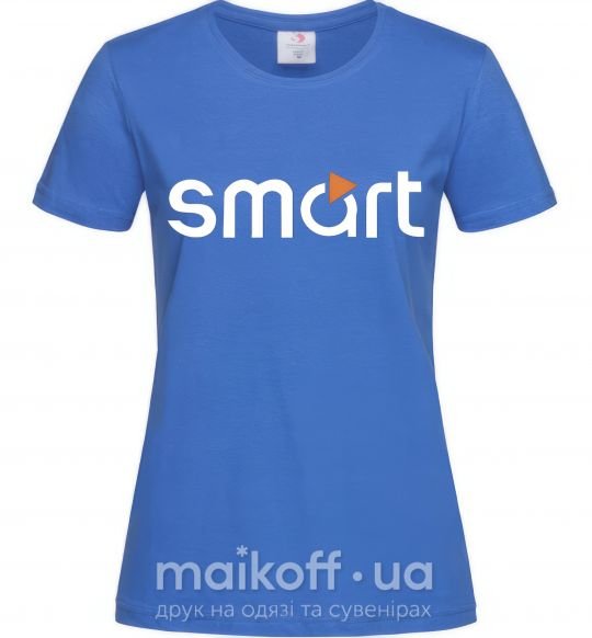 Жіноча футболка Smart logo Яскраво-синій фото