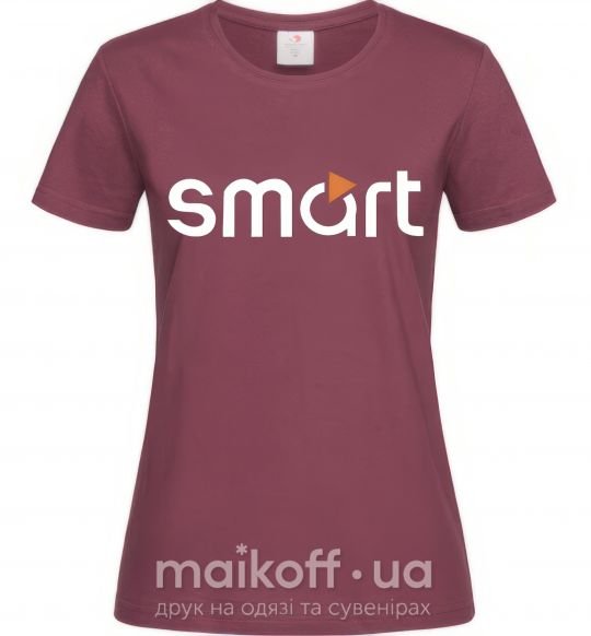 Женская футболка Smart logo Бордовый фото