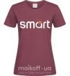 Жіноча футболка Smart logo Бордовий фото