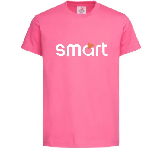 Детская футболка Smart logo Ярко-розовый фото