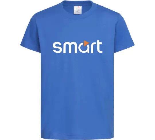 Детская футболка Smart logo Ярко-синий фото