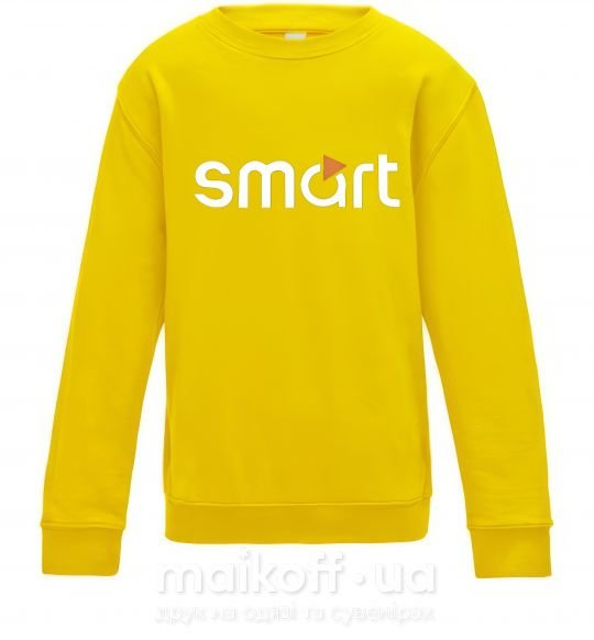 Детский Свитшот Smart logo Солнечно желтый фото