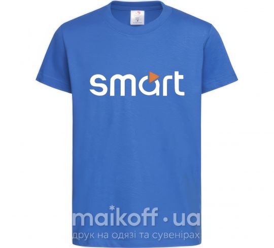 Дитяча футболка Smart logo Яскраво-синій фото