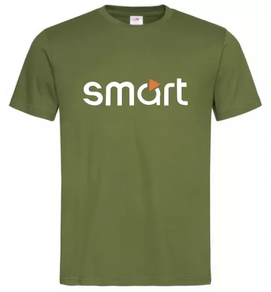 Мужская футболка Smart logo Оливковый фото