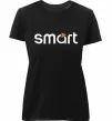 Женская премиум футболка Smart logo Черный фото
