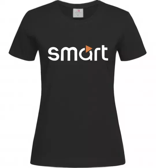 Женская футболка Smart logo Черный фото