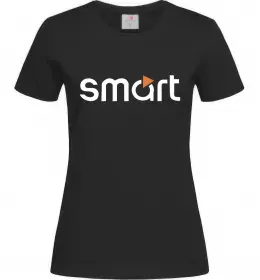 Женская футболка Smart logo Черный фото