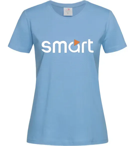 Женская футболка Smart logo Голубой фото